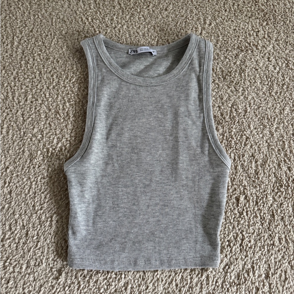 Zara Light Gray Sleeveless Tank Top
